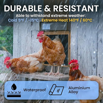Okkobi Automatic Chicken Coop Door Solar Powered - Image 5