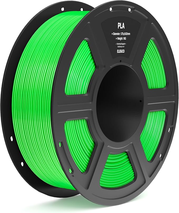 ELEGOO PLA Filament 1.75mm Neon Green 1KG, 3D Printer Filament Dimensional by ELEGOO