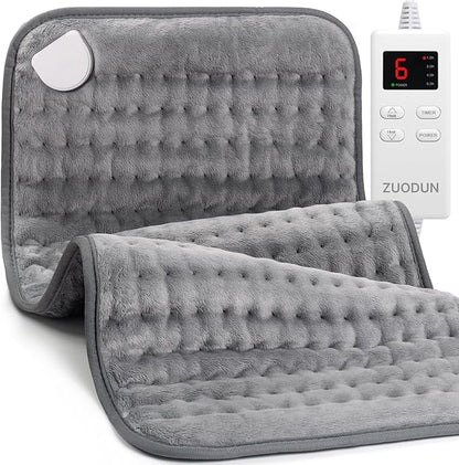 Heating Pad for Back, and Shoulder Pain Relief, Electric Heat Pad by ZUODUN