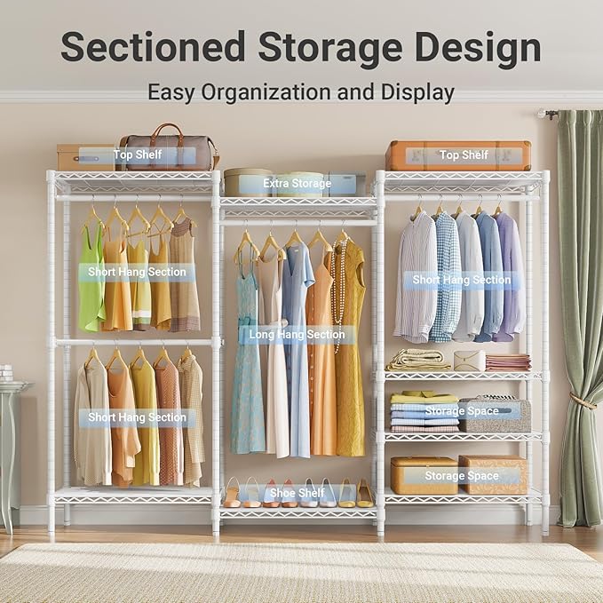 VIPEK V5 Plus Portable Closet Wardrobe Heavy Duty Clothes Rack, Large Free - Image 3