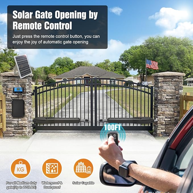 JUJIANG C026 Solar Gate Opener - Image 2