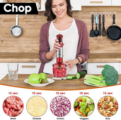 Blackcow Multi-Use 5 in 1 Immersion Blender 3.0, 800W 12 Speed Hand Blenders - Image 7