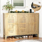 Vlsrka Shoe Cabinet with 3 Doors, Narrow Wooden Shoe Cabinet, Outdoor Hidden by VlsrkaFurniture