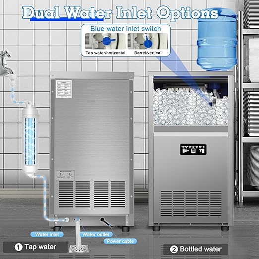 Ice Maker Commercial Ice Maker Machine 150lbs/24H - Image 3