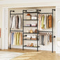 ONBRILL H3 Wall Mounted Closet System, Expandable Industrial Pipe Clothes Rack by ONBRILL