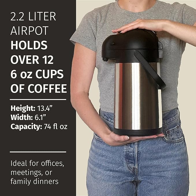 Coffee Carafe with Pump & Drip Tray - 74oz / 2.2L - Image 5