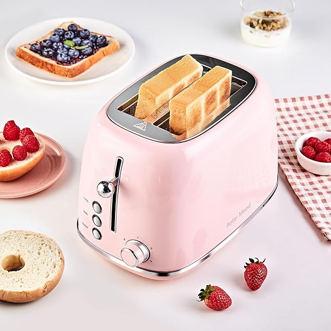 Roter Mond 2 Slice Toaster Retro Stainless Steel - Image 8