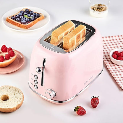 Roter Mond 2 Slice Toaster Retro Stainless Steel - Image 8