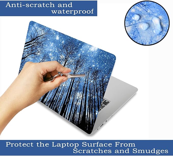 Laptop Skin Sticker Decal, Decorative Waterproof Removable, Galaxy Forest - Image 3