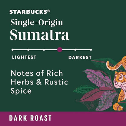 Starbucks Ground Coffee, Dark Roast Hot or Iced Coffee, Single-Origin Sumatra - Image 5