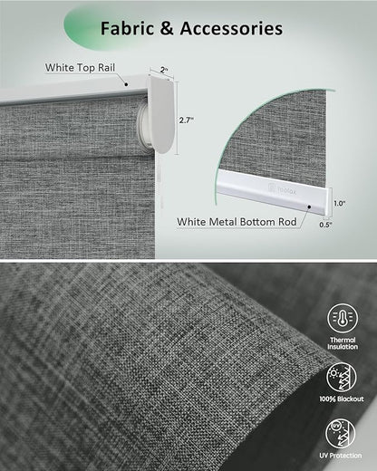 Yoolax Motorized Blinds App Control, Cordless Automatic Shades Roller Window - Image 5