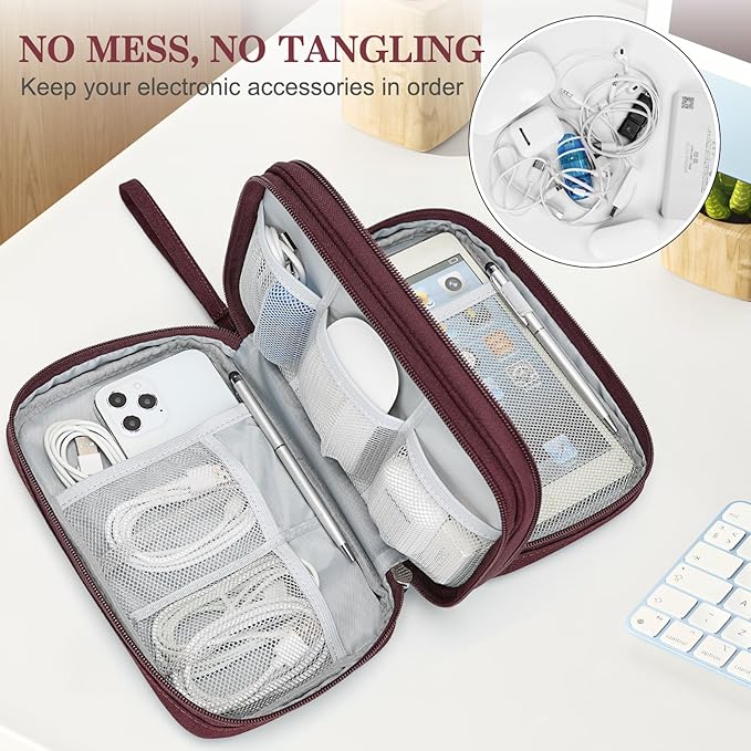 FYY Electronic Organizer, Large Travel Cable Organizer Bag Pouch Electronic - Image 5