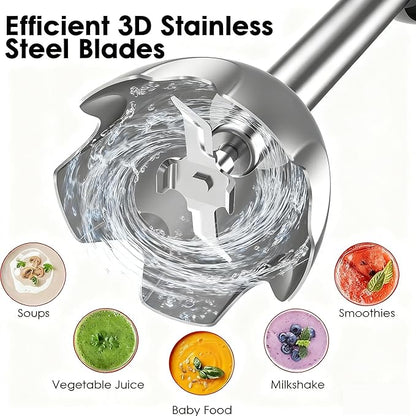 Blackcow Immersion Blender Handheld, 500W Electric Hand Blender, Electric Hand - Image 3