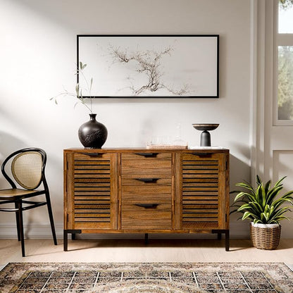 Bme Millie Premium Solid Wood Sideboard Storage Cabinet - Image 5