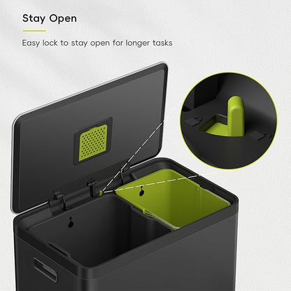 EKO EcoCasa II 36L+24L Dual Trash Can - Image 3