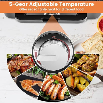 BECOMFORT 3 in 1 Waffle Maker, Sandwich Press w/3 Removable Non-stick Plates - Image 6