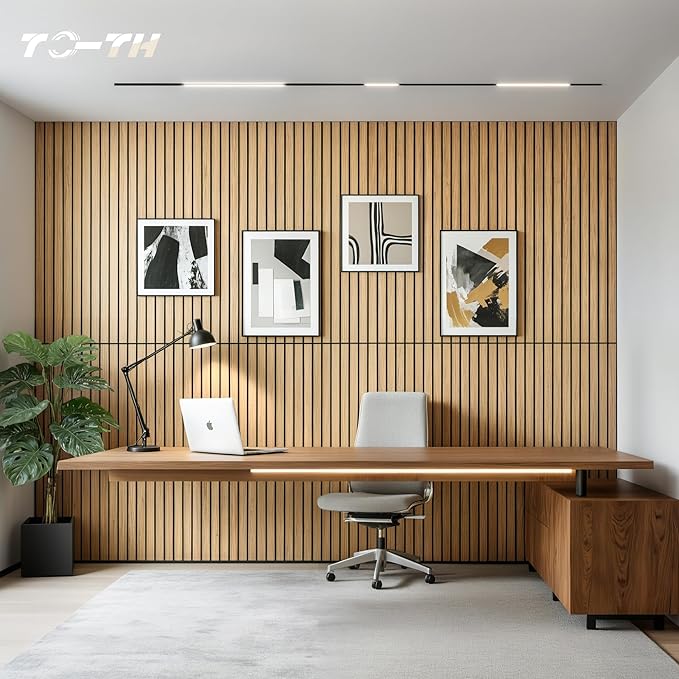 TO-TH Wood-Look Sound Panels, 4 Pack 47.2” x 23.6” Soundproof Wall Panels - Image 7