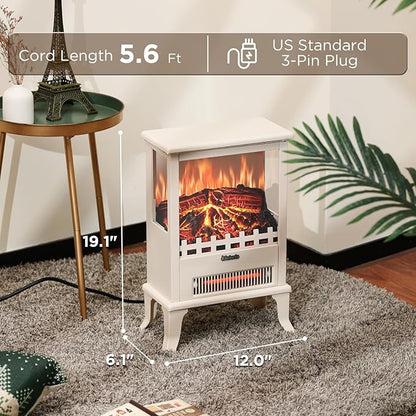 TURBRO Suburbs TS17Q Infrared Electric Fireplace Stove, Realistic Flame - Image 4