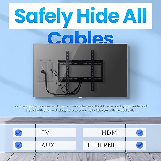 Inara in Wall Cable Management Kit – Recessed Outlet to Hide TV Cords & Wires - Image 2