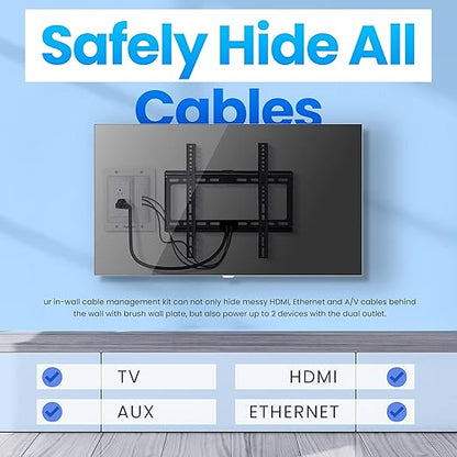 Inara in Wall Cable Management Kit – Recessed Outlet to Hide TV Cords & Wires - Image 2