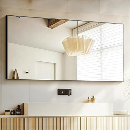 Bathroom Vanity Mirror for Wall, HD Shatterproof Glass, Hangs Horizontally or - Image 3