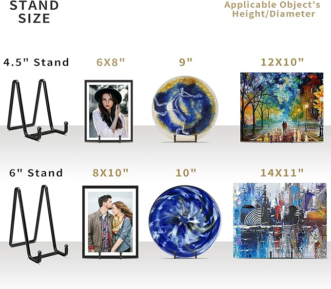6 Inch Metal Square Picture Frame Easel Stands - Image 8