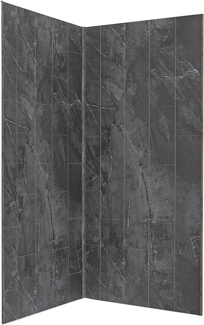 Palisade 78in x 36in x 36in Waterproof Vinyl Corner Shower Surround Kit by PalisadeWallTilesandPlanks