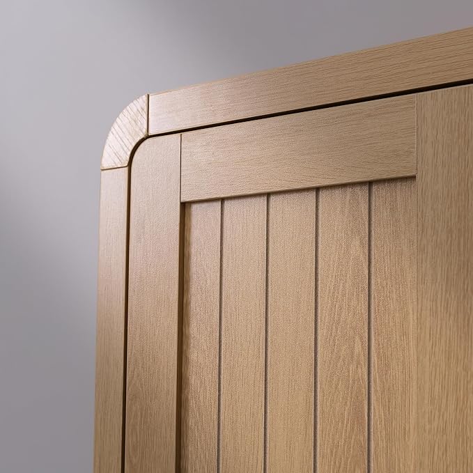 Modern Farmhouse Bathroom Wall Cabinet, Oak Finish Medicine Cabinet - Image 9