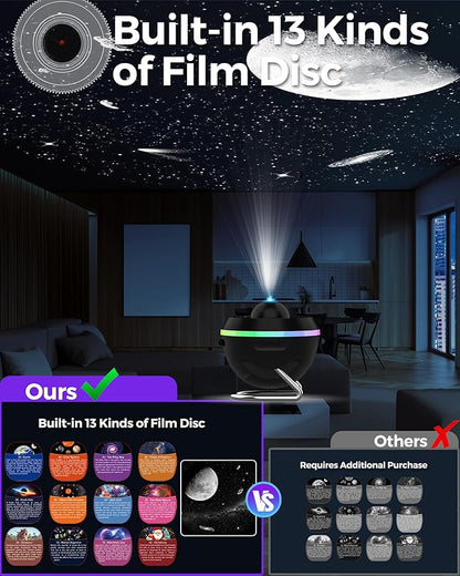 Galaxy Projector for Bedroom, 13 in 1 Home Planetarium Star Constellation - Image 4