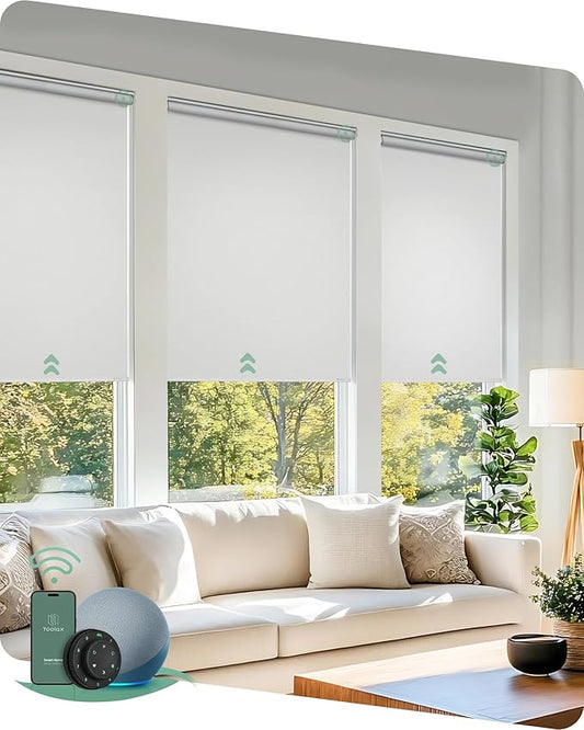 Yoolax Motorized Blinds with Remote, Automatic Window Shades Work with Alexa by Yoolax