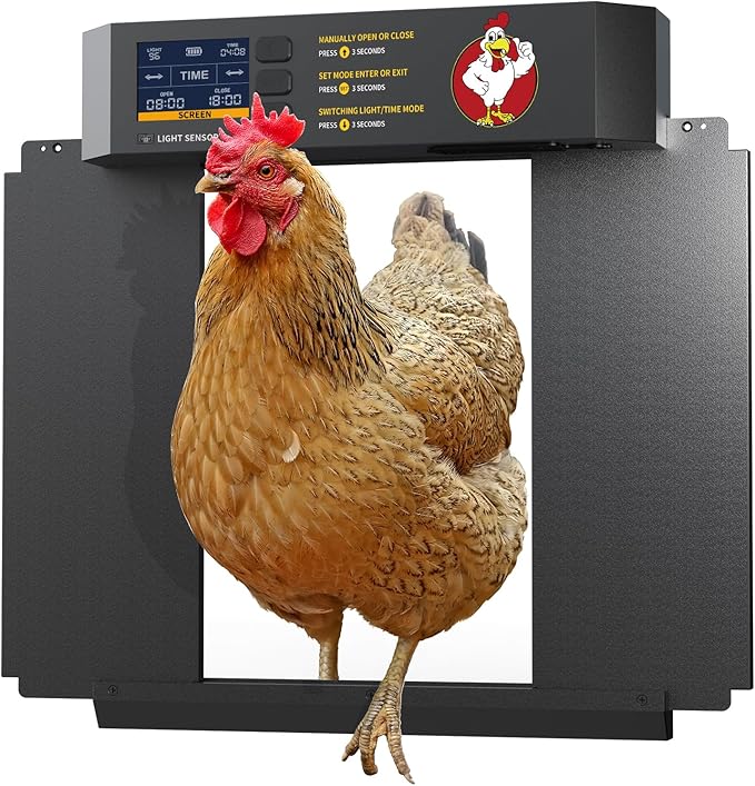 CKAIJHIEG Chicken Coop Door, Automatic Chicken Coop Door Opener, Large LCD by Unknown