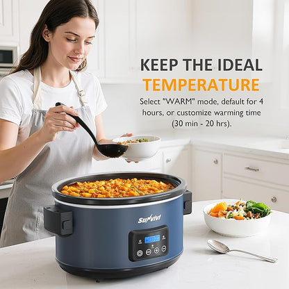 Sunvivi 8.5 Quart Programmable Slow Cooker: Multi-Cooker Food Warmer - Image 6