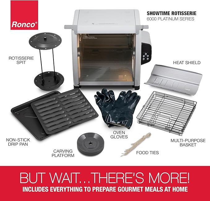 Ronco 6000 Platinum Series Rotisserie Oven, Digital Display, 12-Pound Capacity - Image 6