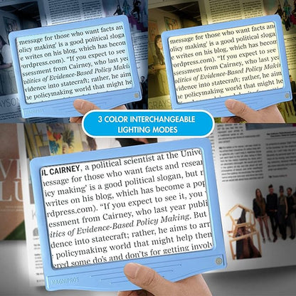 MagniPros 5X Rechargeable Large Ultra Bright LED Page Magnifier - Image 4