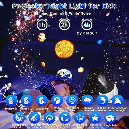 Galaxy Projector for Bedroom Pro Version, HD 12 in 1 Film Discs Star Projector - Image 3