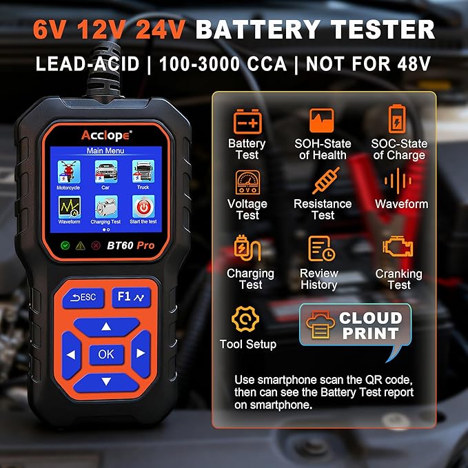 BT60 Pro Acclope Car Battery Tester - Image 5