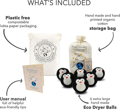 Friendsheep Wool Dryer Balls, Organic Reusable Fabric Softener Alternative - Image 4