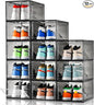 Clemate Upgraded X-Large Shoe Storage Box, 12 Pack, Shoe Box Clear Plastic by Clemate