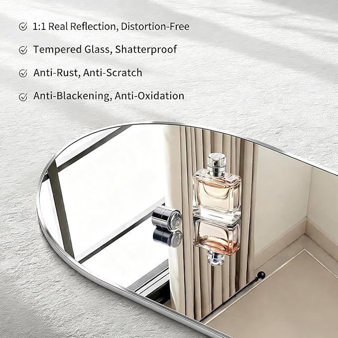 CIRCUMI Arched Wall Mirror, Metal Frame, Large Size - Image 3