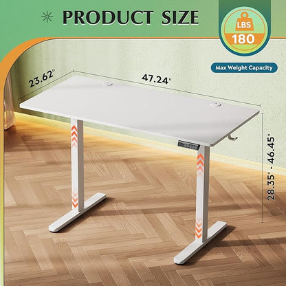 DEVAISE 48 x 24 Inch Standing Desk, Whole-Piece Electric Standing Desk - Image 3