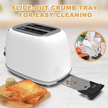 Toaster 2 slice, Retro Stainless Steel Toaster - Image 6