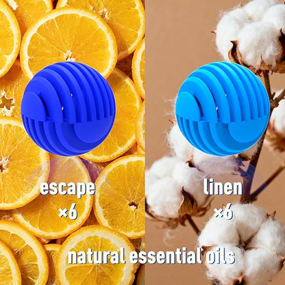 Sneaker Deodorizer Balls 12 Pack, Linen and Escape Scent, Odor Eliminator Balls - Image 3