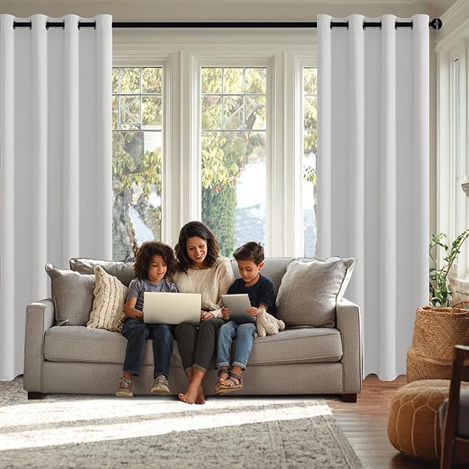 JIUZHEN Short Curtains Kitchen Half Window Blackout Curtains - Image 3