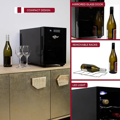 Koolatron 6 Bottle Wine Fridge – Freestanding Wine Cooler - Image 6
