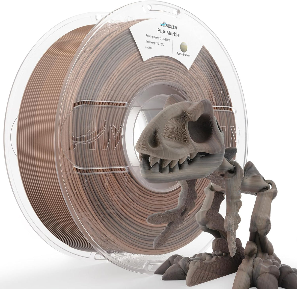 amolen pla 3d printer filament 1.75mm fossil gradient, main product view