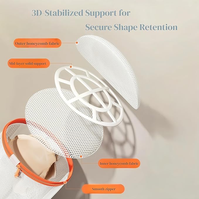 Bra Washing Bag with Anti-Deformation Structure and Fixed Hand-Wash Board - Image 5