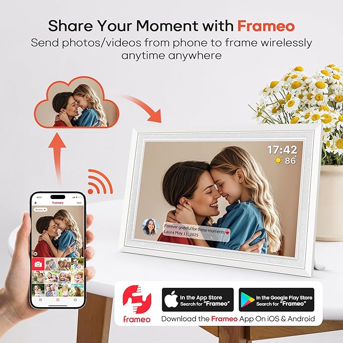 Frameo 10.1" Digital Picture Frame, Smart WiFi Digital Photo Frame - Image 2