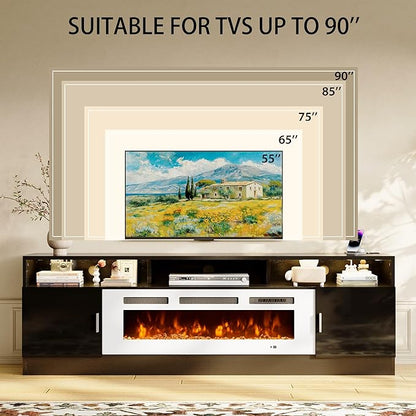 oneinmil 78" Fireplace TV Stand - Image 7