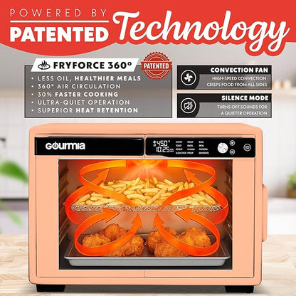 Gourmia French Door Air Fryer Oven - 37 Qt Large Capacity Convection Toaster - Image 3