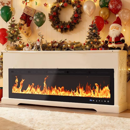 72" Smart Electric Fireplace Wall Mount, 1500w Heater - Image 9
